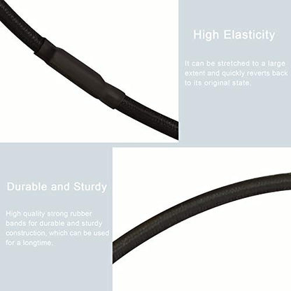 Universal Elastic Bands Replacement for Microphone Shock Mount Mic Holder Clamp Clip Anti-aging Rubber Rings, 6PCS (black) - color: black