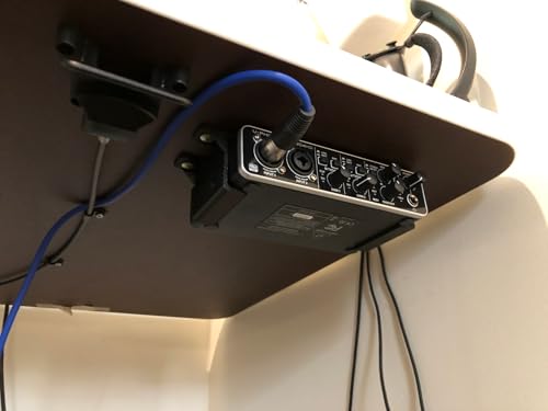 Under Desk Mount for Behringer U-Phoria UMC204HD, UMC202HD, UMC22, UM2 Audio Interface Holder (Black) - color: Black