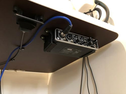 Under Desk Mount for Behringer U-Phoria UMC204HD, UMC202HD, UMC22, UM2 Audio Interface Holder (Black) - color: Black
