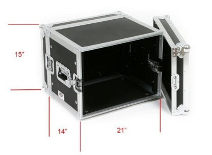 OSP Cases | ATA Road Case | 8-Space Effects Rack | 14" Deep | RC8U-14 - size: 8 Space, 14"