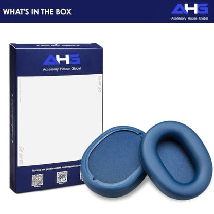 AHG Accessory House Global Premium Replacement Ear Pads Compatible with Sony WH-CH720N / WH-CH710N Headphones Premium Protein Leather Ear Cushions, Easy DIY Fit, Soft High-Density Foam (Blue) - color: Blue
