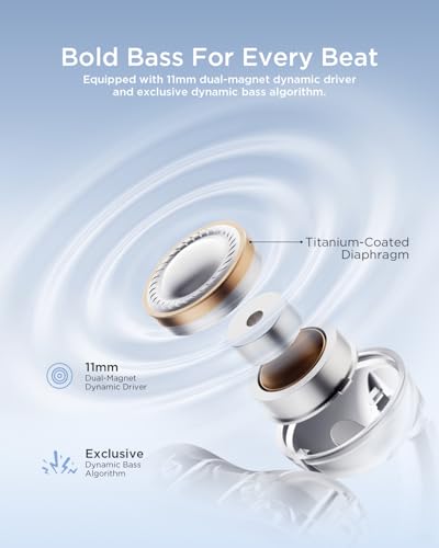 TALIX Open Ear Clip-On Earbuds X8 with AI ENC & Powerful Bass, Wireless Bluetooth 6.0, IPX4 Sweatproof Fitness Headphones, Physical Buttons, 5g Lightweight Ear Buds with Multi-Device Switching, Pink - color: Pink