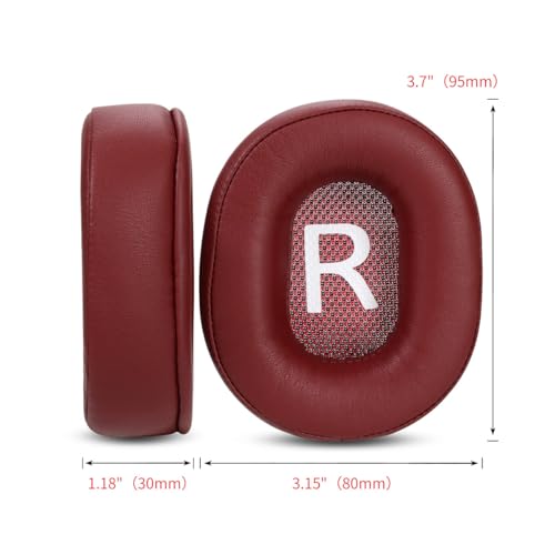 SE-MS7BT SE-MS9BN Earpads Replacement Ear Cushion Covers Compatible with Pioneer SE-MS7BT MS7 SE-MS5T SE-MS9BN Headphones Protein Leather Earpads Supple - color: Red