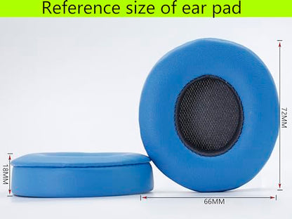 Replacement Ear Pads Compatible with Beats Solo3.0 Wireless Electric Blue | for Beats Solo2.0 Wired headphones Memory Foam/Protein Leather Earpads Earmuffs - color: Electric Blue