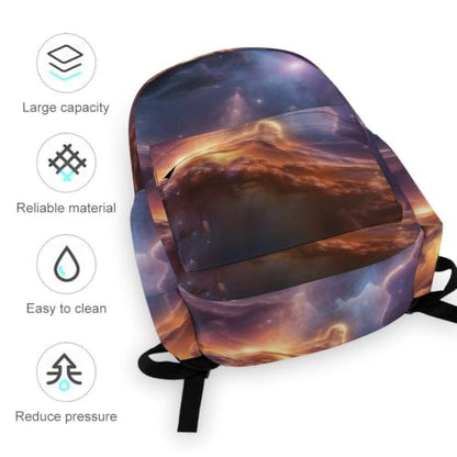 Travel Backpack for Women Men Carry On Backpack Coffee Collection Laptop Bag Lightweight Casual Daypack - color: Colorful Space