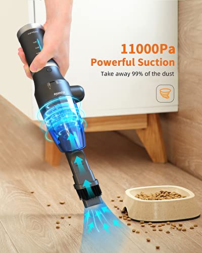 Koonie Compressed Air Duster,Koonie 15000mAh Cordless Air Duster&Vacuum 2 in 1 Powerful 77000RPM/11000PA 2 Speeds Electric Air Duster with Detachable Battery,for Computer/Keyboard,Car,Electronics
