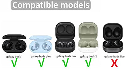 Memory Foam Tips Compatible with Galaxy Buds Pro/Galaxy Buds 2 / Galaxy Buds Plus Replacement Ear Tips, Perfect Noise Cancellation, Fit in Case, 6 Pairs [3 Size] Foam Tips Black (Foam GBP6P)
