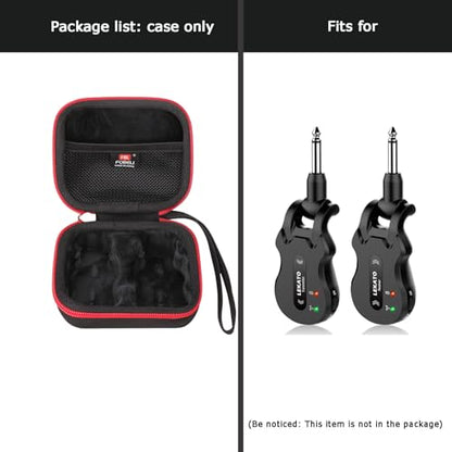 FBLFOBELI Hard Case for LEKATO 5.8GHz Wireless Guitar Transmitter Receiver | Hard EVA Shell, Shockproof & Water-Resistant, Custom Molded Interior, Mesh Pocket for Accessories, Portable Protective Bag