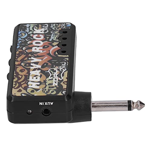 Portable Electric Guitar Bass Headphone Amplifier, Mini Guitar Amp with Audio Cable, USB Charging, Guitar Accessories for Silent Practice