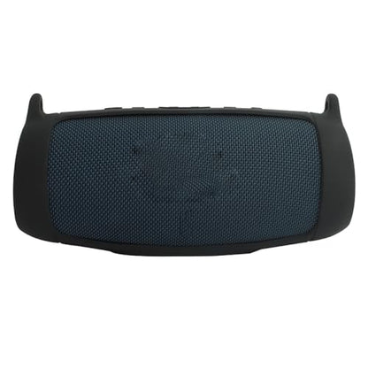 Silicone Cover Case for JBL Charge 5, Portable Bluetooth Speaker Travel Protective Carrying Soft Skin Sleeve for Charge 5, Speaker Holder Cover Accessories with Shoulder Strap and Carabiner(Black)