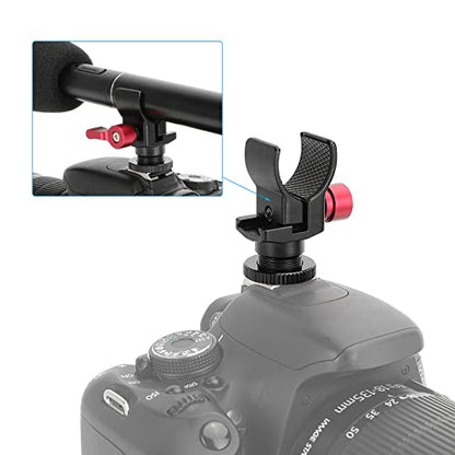 CAMVATE Shotgun Microphone Holder with Shoe Mount Adapter - 3138