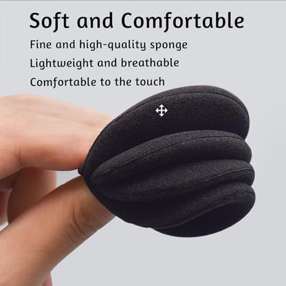 20 Pack Ear Cushions Foam Replacement for Plantronics Headphones Most Standard Size Office Telephone Headsets H251 H251N H261 H261N H351 H351N H361 H361N Headset Disposable Covers, Black