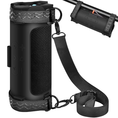 ANKHOH Case for Jbl Flip 7 Portable Waterproof Drop-Proof Bluetooth Speaker - color: Black