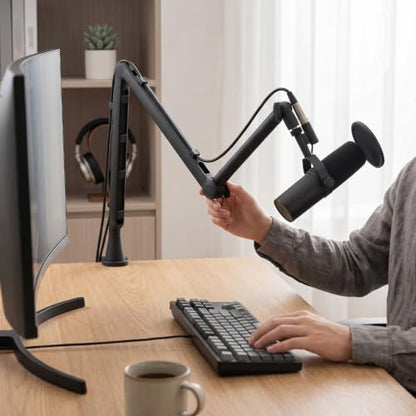 Generic Studio Mic Arm, Iron ABS Microphone Arm with Hidden Cable Management