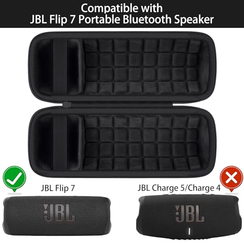 Hard Case for JBL Flip 7 Portable Wireless Bluetooth Speaker - color: Black Case