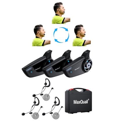2~8 Person Referee Headset Communication System Sets S8 Pro Football Microphone Wireless Soccer Headsets (3S8 Pro(Model 1 Overhook Earphone)) - color: 3S8 Pro(Model 1 Overhook Earphone)