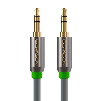 3.5mm Aux Cable 25 Feet (7.6 Meters) 3.5mm Male to Male Stereo Audio Cable 25ft (7.6M) for Car, Stereo, iPhone, Smartphone or any Audio Device ED84118 (2 Pack) - size: 25 Feet, style: Male to Male