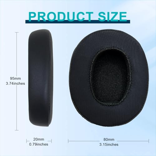 Replacement Ear Pads for Skullcandy Crusher Wireless/Evo/Hesh ANC/EVO/Crusher ANC, Headphones Ear Cushions Covers for Skullcandy Venue Wireless ANC Headset Accessories Ear Cups Repair Parts (Black CG) - color: Black CG