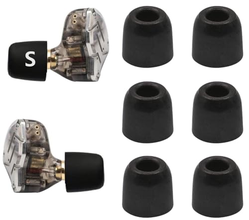 Memory Foam Ear Tips Noise Canceling Foam Eartips Ear Cap Replacement Ear Tip Compatible with KZ ZS10 Pro, Small Size 3 Pairs,Black 515 S - size: Small