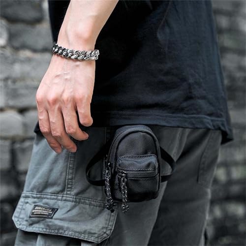 Mini Backpack Case for AirPods 4 2024 AirPods Pro 3,Purse Coin Wallet Keychain Pouch with Detachable Adjustable Long Lanyard & Lock, Multi-Functional Cable Organizer Travel Pouch for Women - color: Black Backpack