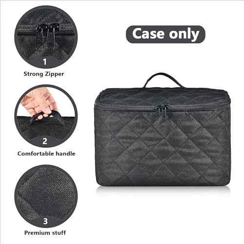 Digital Hand Mixer Carrying Bag for KitchenAid 5/6/ 7/9 Ultra Power Speed Hand Mixers, Portable Travel Storage Case Bag with Handle for Kitchen Aid Mixer Accessories (Box Only) (Black)