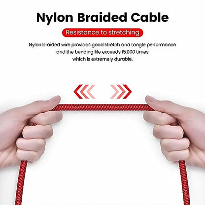 MOSWAG 3.28FT 3.5mm Male to Female Extension Cable with Microphone Stereo - color: Red, size: 3.28 ft