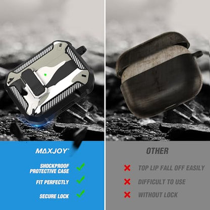 for AirPods Pro 3 Case with Magnetic Lock, Magsafe Compatible, Camo White - color: Camo White, size: AirPods Pro 3 Case 2025
