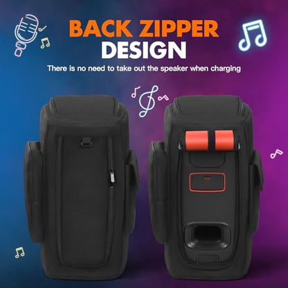 Dust Cover Case Compatible with JBL PartyBox 110/PartyBox 120, Speaker Jacket Protective Sleeve with Side Storage Pockets