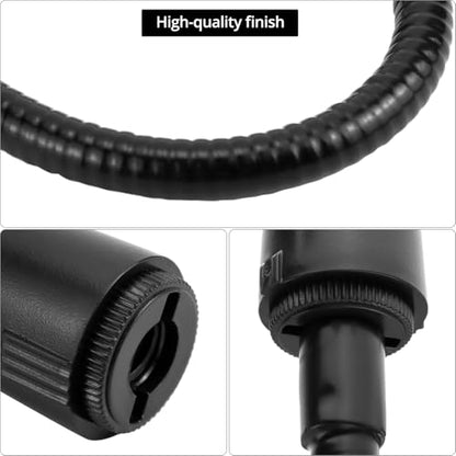 QWORK 13" Gooseneck Microphone Stand – Flexible Desktop Clamp-On Mic Mount