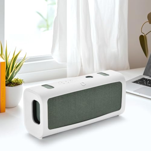 Case for Sony ULT Field 3 Speaker, Shockproof Non-Slip Cover | Custom-fit silicone cover, shockproof, non-slip grip, includes shoulder strap. Protects against scratches, dust, drops. - color: White