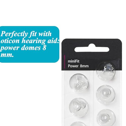 for Oticon Hearing Aid Supplies,Power Dome 8MM/20PCS,Hearing Aid Domes - size: 8MM POWER DOME