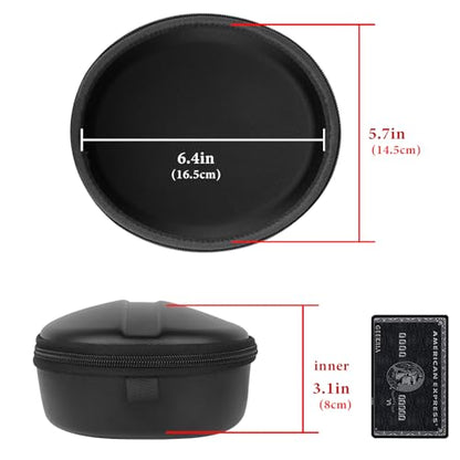 Geekria Shield Headphones Case for Foldable On-Ear Headphones, Replacement Hard Shell Travel Carrying Bag with Cable Storage, Compatible with JBL Tune770NC, JLab Go Lux ANC and More (Black)