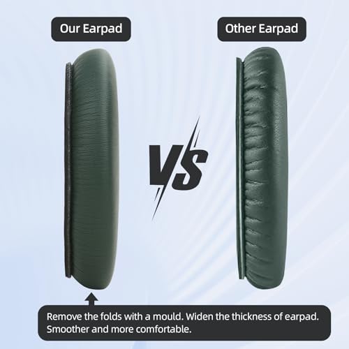 Protein Leather Ear Pads for Bose QuietComfort QC35 QC45 Headband Cushion Cover Replacement Kits with Protein Leather& Memory Foam (Cypress Green) - color: Green