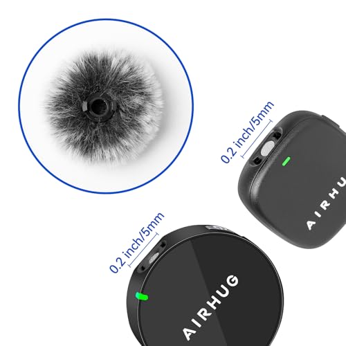 Wind Muff for AIRHUG 30/33 Wireless Lavalier Microphone, 5 Pack