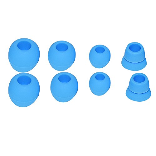 8pcs Blue Replacement Earbuds Silicone Eartips Ear Buds Compatible with Powerbeats2 Powerbeats 3 Wireless Beats by Dr Dre Headphones by Alitutumao - color: Blue