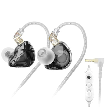 KZ Axas in Ear Monitor | Noise Isolating Gaming IEMs with Mic, Low-Distortion Audio, FPS Co-Tuned, Detachable Cable Ear Buds(Black 3.5mm with MIC) - color: Black, style: 3.5 mm with Mic