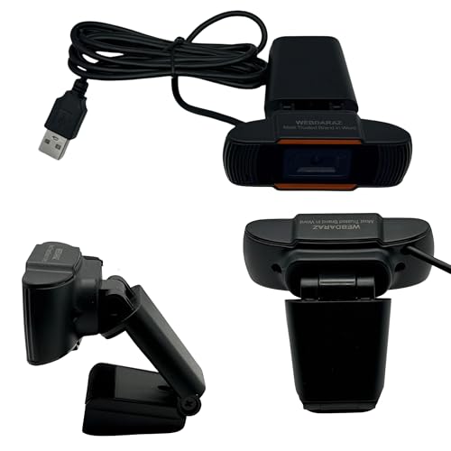Webcam Webdaraz 1080P HD Autofocus with Stereo Microphone, USB Plug & Play Web Camera for PC/Laptop, Online Classes, Video Calls, Skype, Zoom – W01