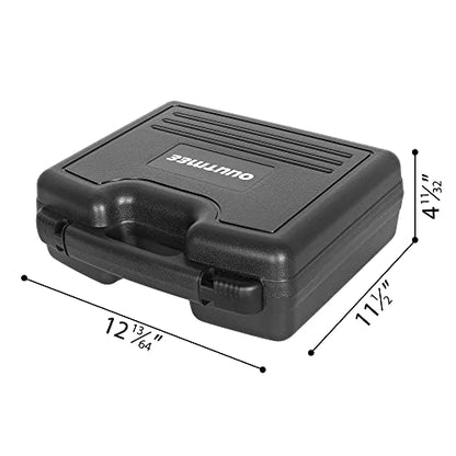 Portable Hard Case 12.2" x 9.85" x 3.77" with Customizable Diced Foam | Protects for Equipments, Electronics, Tools, Microphones, Recorder and More - size: 12"