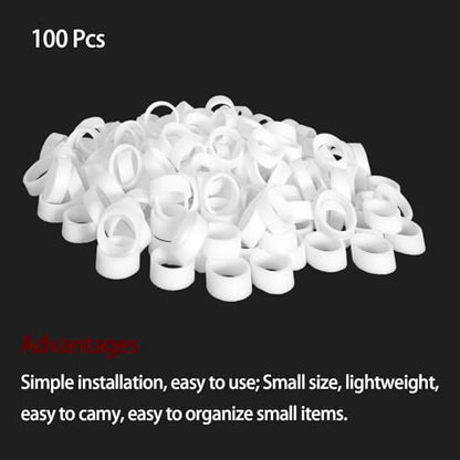 100 PCS Cord Organizer, Silicone Rubber Bands Rings, Cable Straps Organizer Management, USB Holder Earphone Winder Wrapping, 12mm Diameter - size: 12mm Diameter