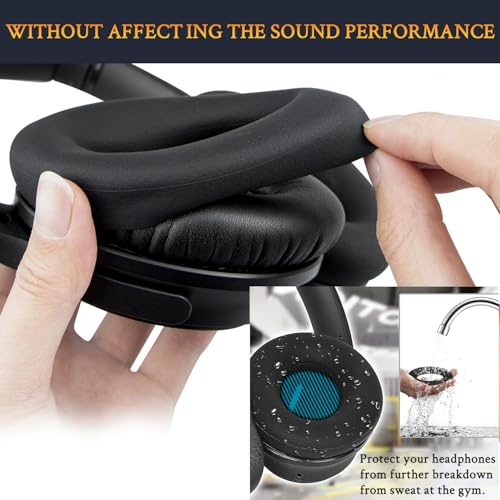 SOULWIT Replacement Kit for Bose QC25 - Black | Ear Pads + Headband + Silicone Sweat Cover - color: Black