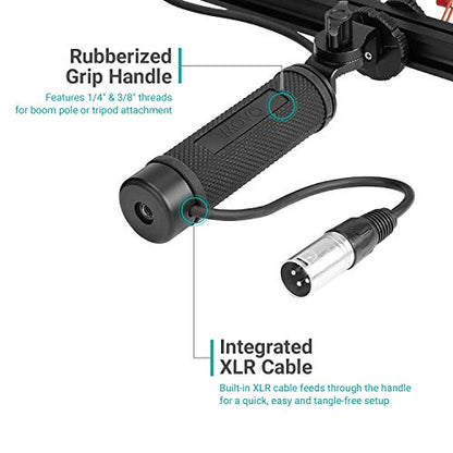 Movo X3-II XLR Shotgun Microphone & BWS1000 Wind Blimp Bundle – Professional Audio Kit for Film