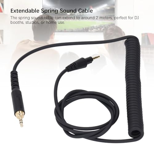DJ Headphone OFC Wire Cable Replacement - 2.5mm to 3.5mm & 6.35mm Adapter with Locking Plug for HDJ-X5 for HDJ-X7 for HDJ-S7 Models(Straight Plug) - style: Straight plug