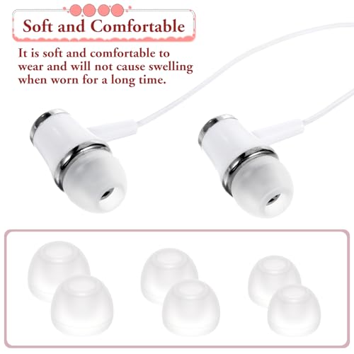 15 Pairs Silicone Ear Bud Replacement Pieces Earbuds Ear Tips Replacement Ear Bud Covers S/M/L Sizes Ear Gels Soft Earphones Earbuds Clear Ear Cushion Ear Bud Tips Replacement Kit