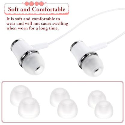 15 Pairs Silicone Ear Bud Replacement Pieces Earbuds Ear Tips Replacement Ear Bud Covers S/M/L Sizes Ear Gels Soft Earphones Earbuds Clear Ear Cushion Ear Bud Tips Replacement Kit