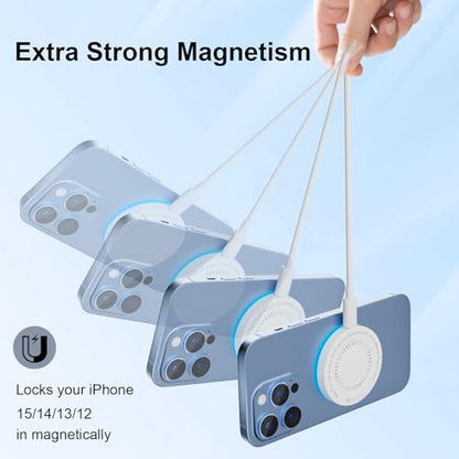 Magnetic Charger 3 Pack 15W Magnetic Wireless Charger Fast Charging Pad Compatible with iPhone 17/16/15/14/13/12 Series & AirPods 4/3/2/Pro Charging Pad with Dual Ports | Two USB-C cables and two USB-A adapters, compatible with iPhone 17/16/15/14/13/12 Se