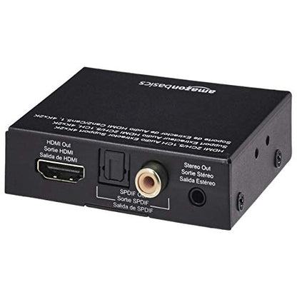 Amazon Basics 4K @30Hz HDMI to HDMI and Audio Extractor Converter with SPDIF, Stereo Audio Output, Toslink Optical Audio for Apple TV, Fire TV, Fire Stick, Blu-Ray Players, Black