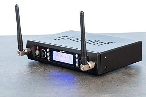 Gemini UHF Dual Wireless Handheld Microphone System (UHF-6200M) | Dual-channel UHF handheld mics, 512-537.5 MHz - auto SYNC pairing - 2 XLR outs + 1/4" summed mix out - LCD, 1U rack mount - style: Dual Wireless Handheld Mic System