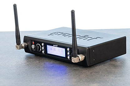 Gemini UHF Dual Wireless Handheld Microphone System (UHF-6200M) | Dual-channel UHF handheld mics, 512-537.5 MHz - auto SYNC pairing - 2 XLR outs + 1/4" summed mix out - LCD, 1U rack mount - style: Dual Wireless Handheld Mic System
