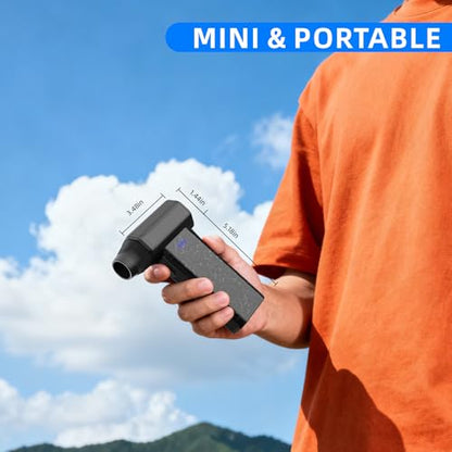 Cordless Electric Compressed Air Duster 150000RPM | 3 Gear Adjustable Mini handheld Blower Fast Charging for Computer Keyboard Outdoor House and Car Cleaning(Black)