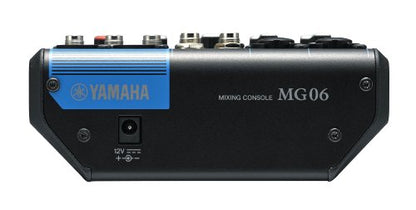 Yamaha MG06 6-Input Compact Stereo Mixer | 6-channel mixer with D-PRE preamps, XLR outputs and EQ for recording, lectures and performances - size: 6-Input, style: Standard Mixer